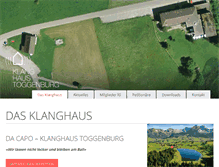 Tablet Screenshot of klanghaus-toggenburg.ch